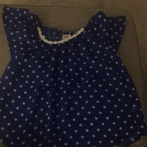 Blue polka dot blouse
